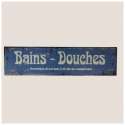 ANTIC LINE Plaque deco Bleue Salle de bain deco retro