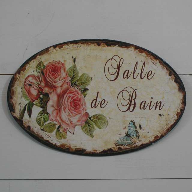 Plaque de Porte Salle de Bain Décoration de Charme