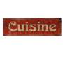 Plaque Cuisine Rouge style vintage