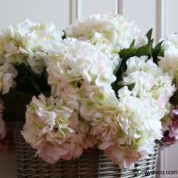 hortensia blanc artificiel