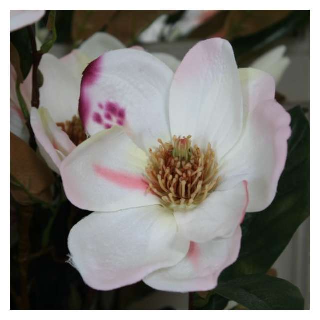 Branche de Magnolia Rose Fleurs Artificielles