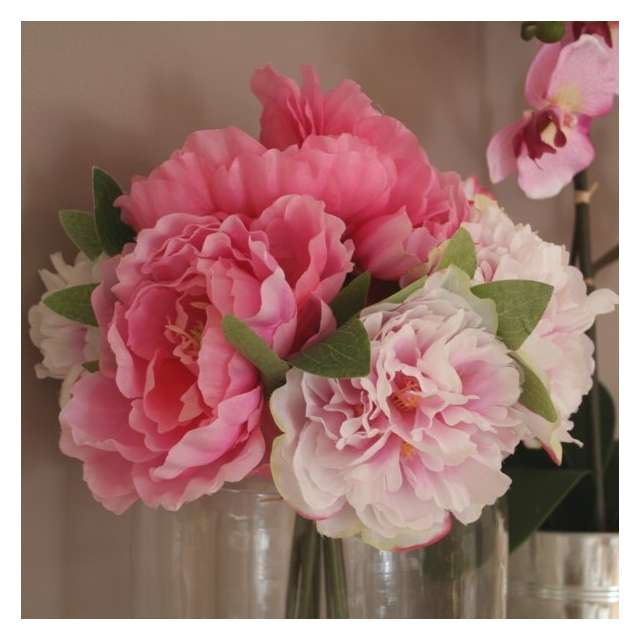 Bouquet Pivoines Roses Cosy