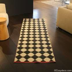  Tapis Pappelina blanc et noir 