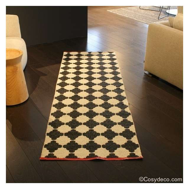  Tapis Pappelina blanc et noir 