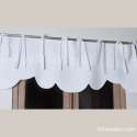 Cantonniere Blanche Linge ancien 140cm