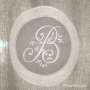 Cantonniere Grise 140cm Decoration Monogramme