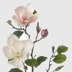 Branche de Magnolia Pastel Crème Fleurs Artificielles