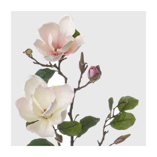 Branche de Magnolia Pastel Crème Fleurs Artificielles