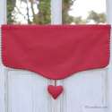 Cantonniere Coeur Rouge Campagne Chic