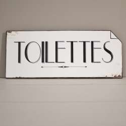 Plaque Toilettes Vintage