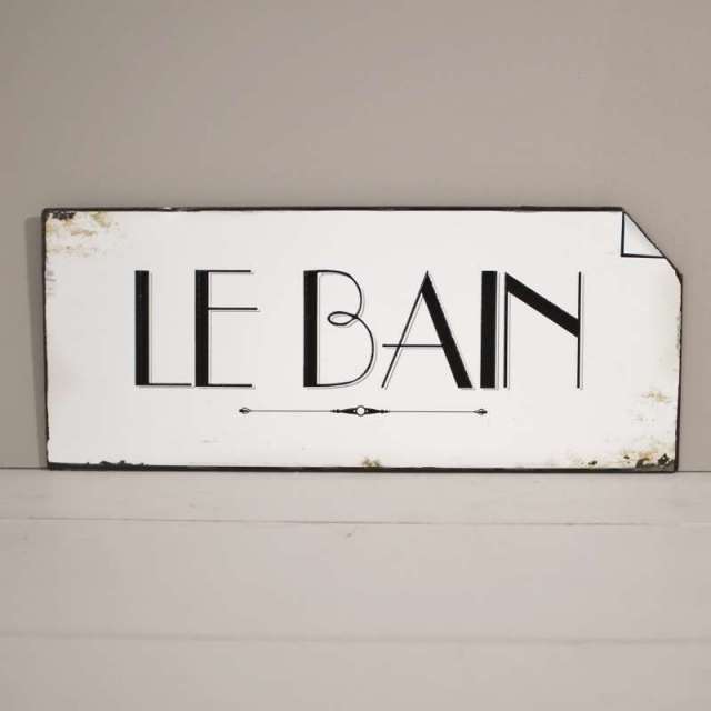 Plaque salle de bain Vintage