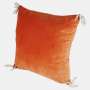 coussin velours orange