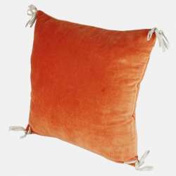 coussin velours orange