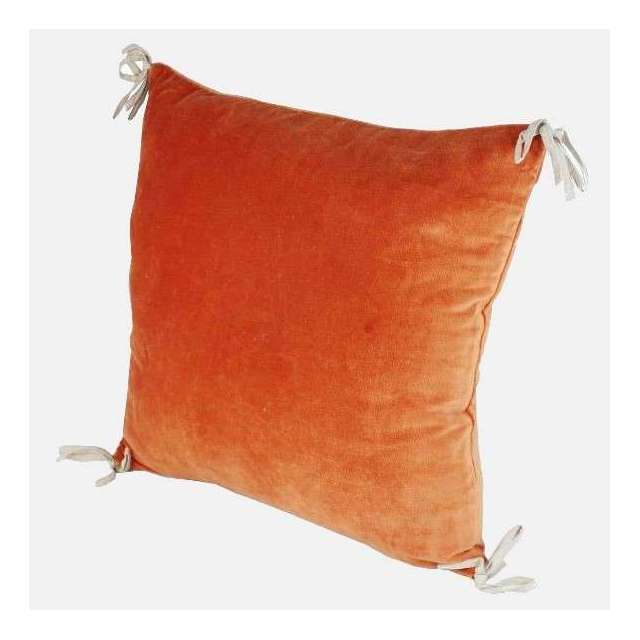 coussin velours orange