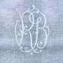 Rideau Brise-bise Monogramme Lin Ancien