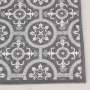 Tapis Carreaux de Ciment Gris lavable 