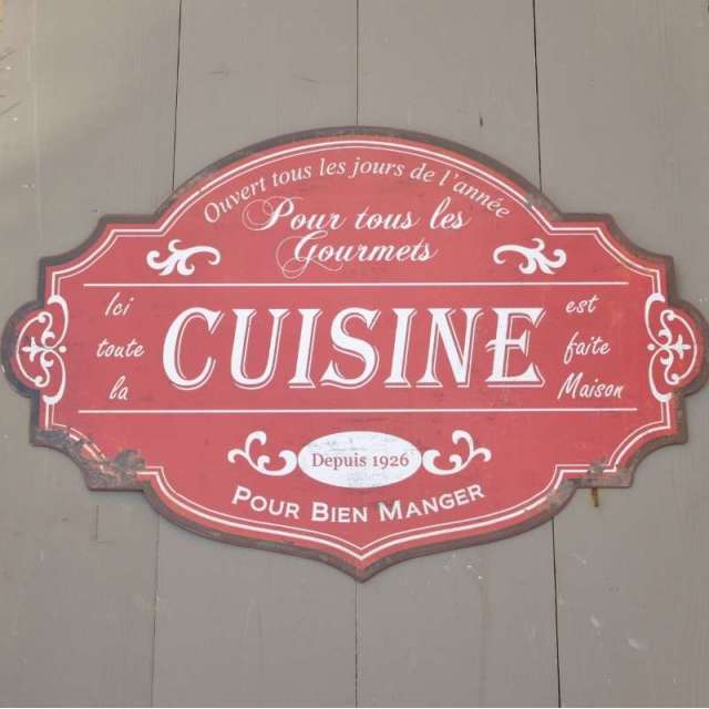 Plaque métallique Cuisine Style Rétro