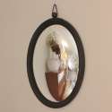 Miroir convexe Oval Bois noir