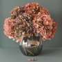 3 Hortensias d'automne rose Shabby Chic