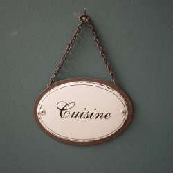 Plaque de Porte Cuisine brocante vintage