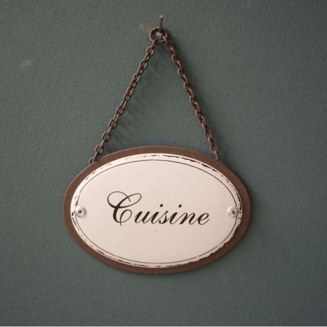 Plaque de Porte Cuisine brocante vintage