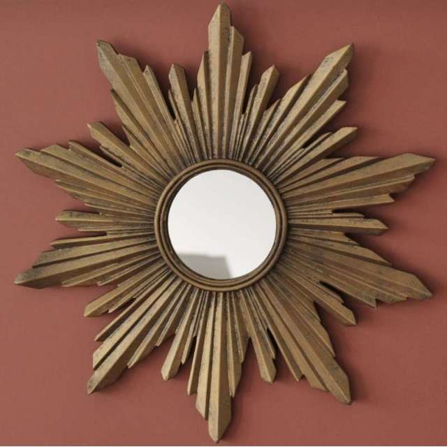 Miroir Soleil doré Vintage chehoma