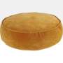 Pouf Coussin de Sol velours Jaune Moutarde Cosy Athezza