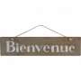 Plaque en Bois Bienvenue Athezza