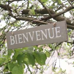 Plaque en Bois Bienvenue Athezza