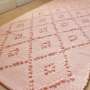 Tapis Lirette portugaise en coton Rose