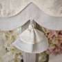 Rideau Brise-Bise Style Shabby-chic Motif Fleuri Bleu