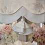 Rideau Brise-Bise Style Shabby-chic Motif Fleuri Bleu