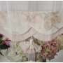 Brise-Bise Shabby-Chic Fleuri Rose Pastel