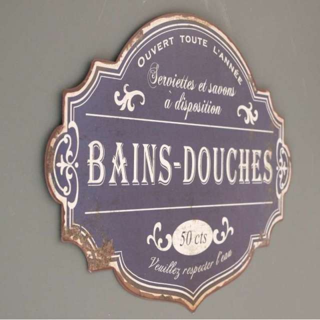 Plaque murale salle de bain Rétro