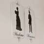 plaque toilettes silhouettes retro