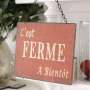 Plaque deco Ouvert Fermé decoration retro cosy