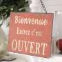 Plaque deco Ouvert Fermé decoration retro cosy