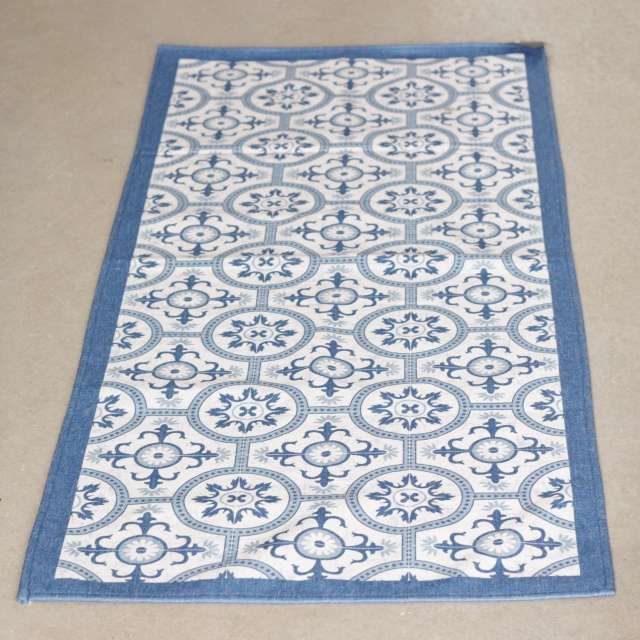 Tapis Cosy Carreaux ciment bleu Lavable en Machine 