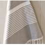 Grande fouta Grise et blanche