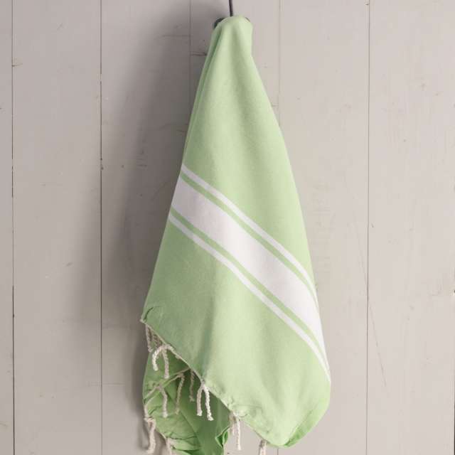 Fouta verte tissage plat