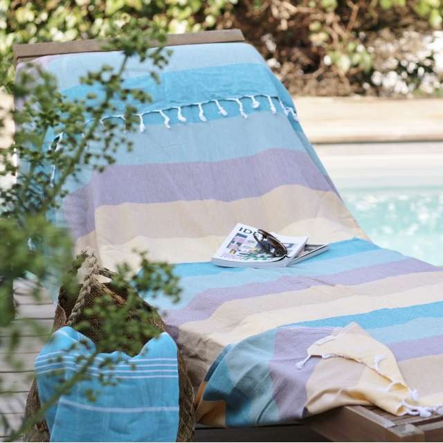 Maxi Fouta Rayures Multicolores