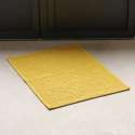 Tapis de salle de bain jaune moutarde style hammam