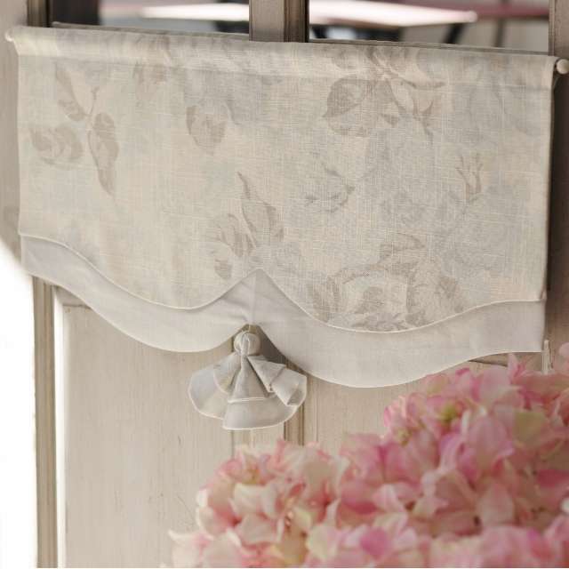 Cantonniere Fleurie style Shabby Romantique