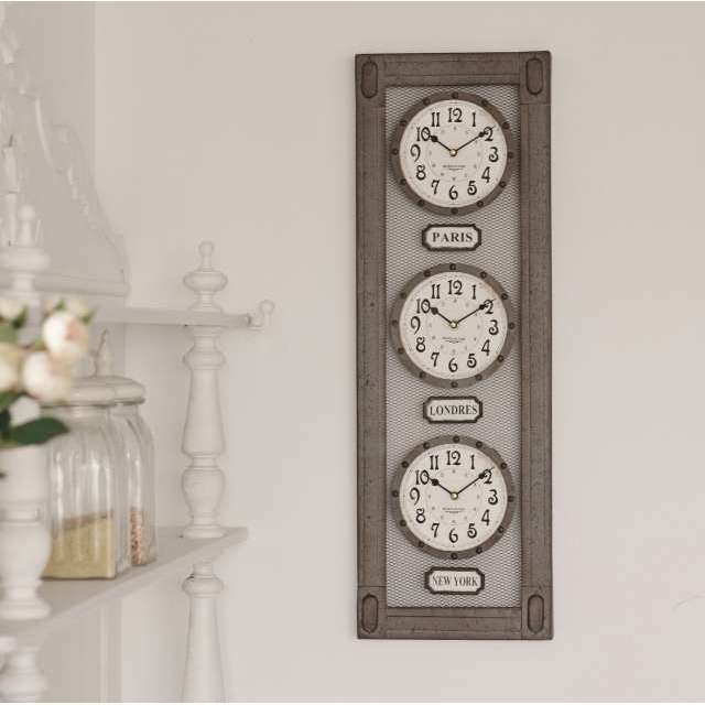 Horloge zinc Deco Rétro