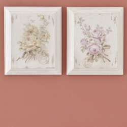 tableaux Shabby Chic décoration Rose ancienne