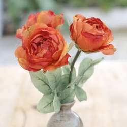 Rose Ancienne Artificielle couleur Corail