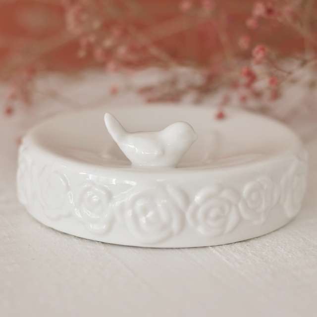 Porte savon Decoration Oiseau Romantique